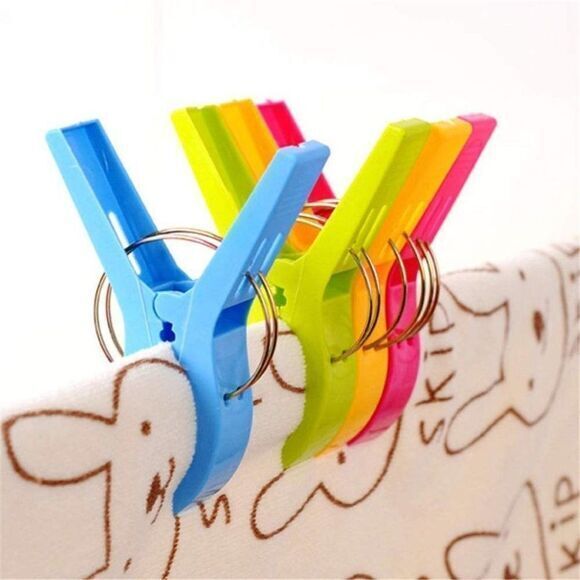 Colorful Beach Towel Clips, Beach Clips, Towel Clips for Beach Chair, Blankets,‎ - Picture 6 of 7